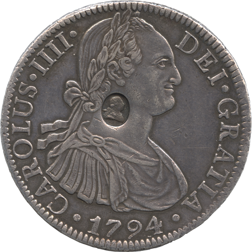 イギリス 1ドル銀貨 ジョージ3世(1760-1820) メキシコ 8レアル銀貨