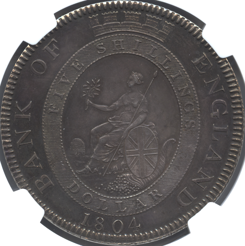 イギリス バンクオブイングランド 5シリング銀貨(1ドル) ジョージ3世 