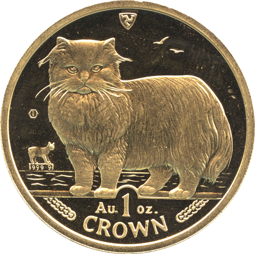 マン島 クラウン金貨 1989 ペルシャ エリザベス2世(1952-2022) 完全未
