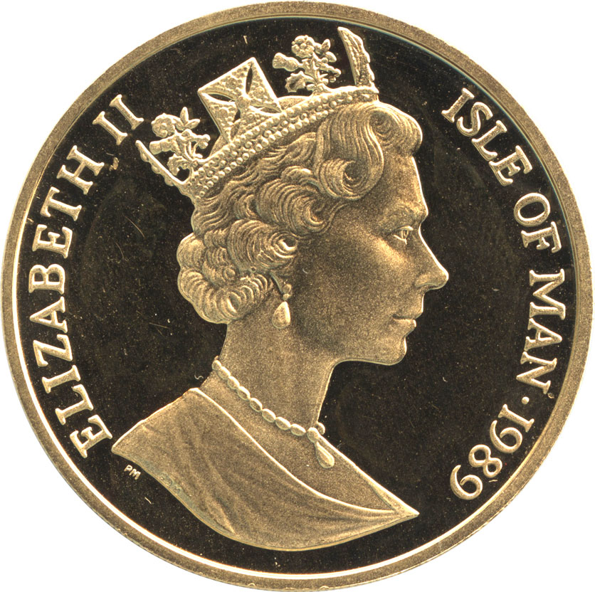 マン島 クラウン金貨 1989 ペルシャ エリザベス2世(1952-2022) 完全未