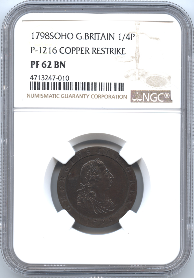 ☆1721 イギリス ファージング銅貨 ジョージ1世 NGC XF DETAILS-