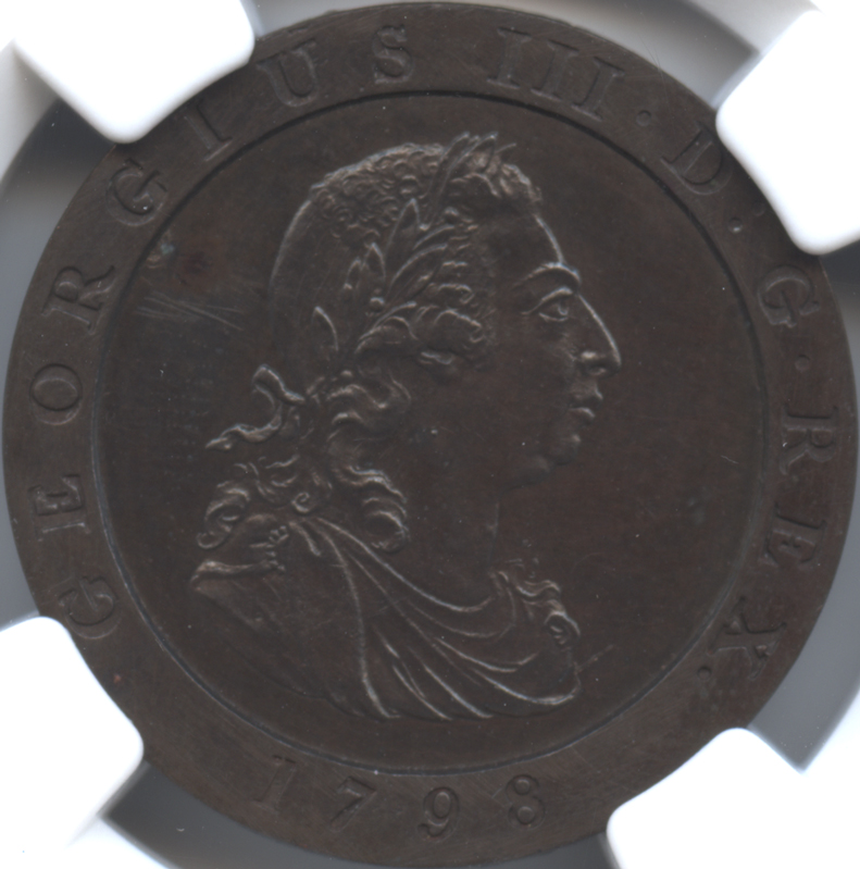 ☆1721 イギリス ファージング銅貨 ジョージ1世 NGC XF DETAILS-