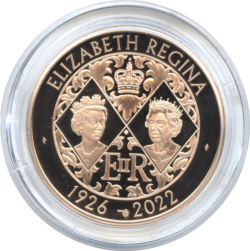 2022 チャールズ3世 エリザベス2世追悼記念 5ポンド プルーフ 銀貨-